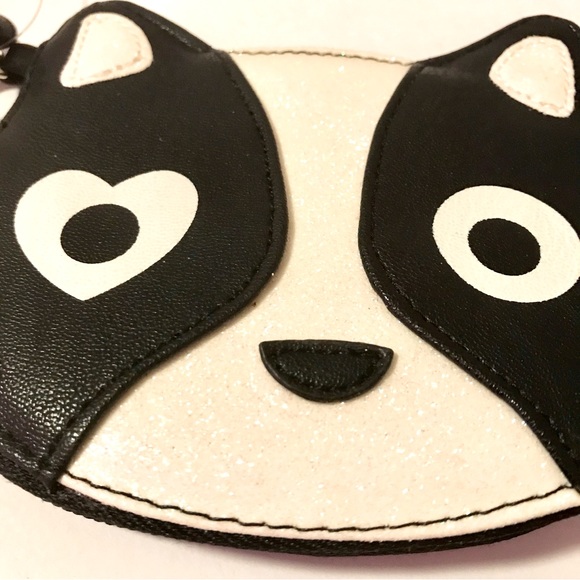 Betsey Johnson Crazy Cat Lady Card Coin Purse Wristlet Quirky Kitty Glitter NEW - Picture 4 of 13